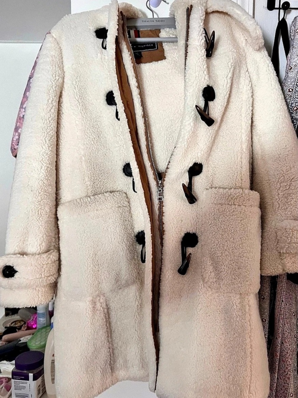 Tommy Hilfiger Women's Zip-Front Long-Sleeve Sherpa Jacket Sherpa Jacket in